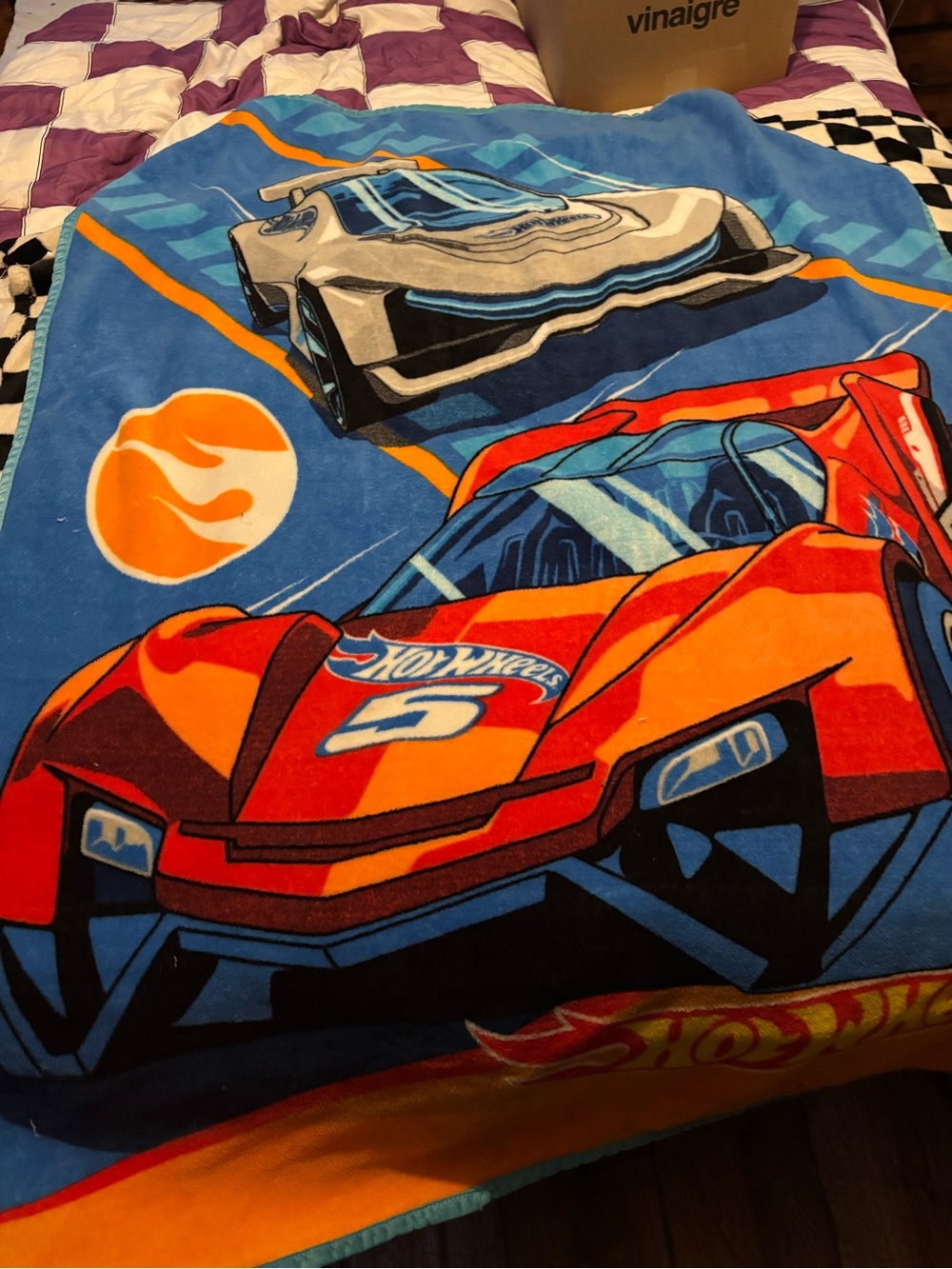 Hot wheels throw blanket